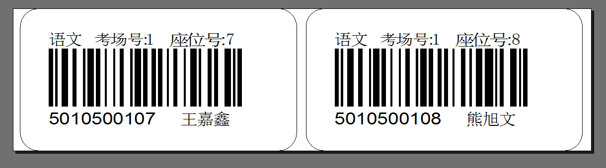 南開區(qū)學(xué)生考試條碼打印,專業(yè)打印準考證條碼的打印機